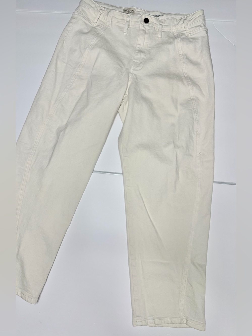 Anthropologie Pilcro Cream Barrel Leg Jeans 30